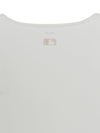 MLB Women's Basic Lace Square Neck Slim Semi Crop T-shirts