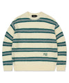 Mahagrid Hairy Stripe Knit Sweater