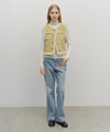 Marithé François Girbaud W SHEARLING CROP VEST beige