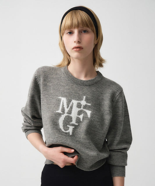 Marithé François Girbaud MOUVEMENT W M+FG LOGO CROP PULLOVER Pink