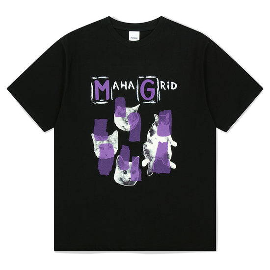 Mahagrid Cat Dream Tee [Black]
