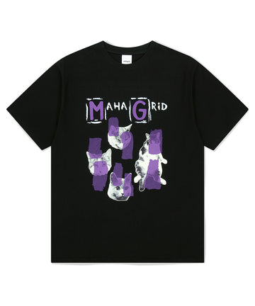 Mahagrid Cat Dream Tee [Black]