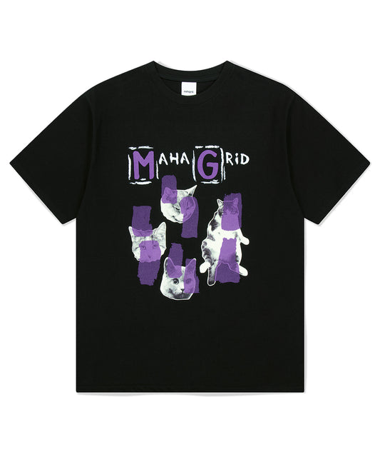 Mahagrid Cat Dream Tee [Black]