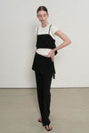 General Idea WOMAN Skirt Layered Bootcut Slacks [BLACK]
