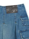 MLB Women's Varsity Vintage Denim Cargo Pleated Skirt
