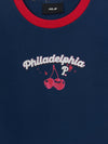 MLB Women's Summer Fruits Lifestyle Slim Semi Crop Ringer T-shirts