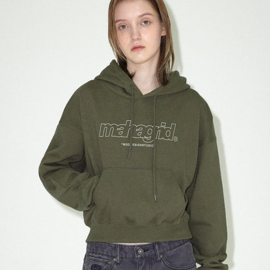Mahagrid THIRD LOGO CROP HOODIE