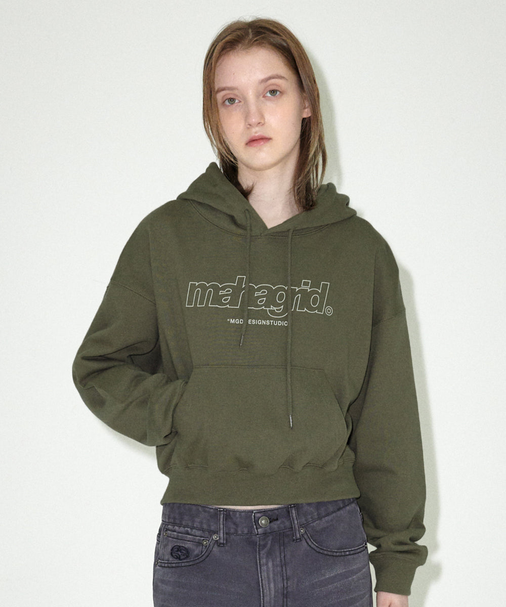Mahagrid THIRD LOGO CROP HOODIE