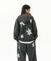 Mahagrid Pray Applique Zip Up Hoodie