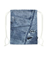 Mahagrid Denim Printed Gym Sack [Blue]