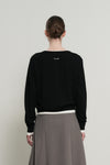 General Idea WOMAN Double Layered Crew Neck Cardigan