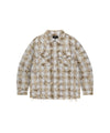 Mahagrid Bleached Raw-Cut Check Shirt