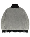 Mahagrid CUTTING CONTRAST HALF ZIP-UP KNIT