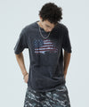 Mahagrid Washed Flag Tee Black