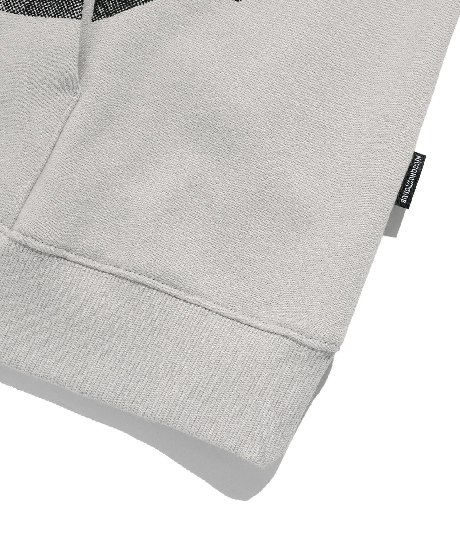 Nice Ghost Club Vest Print Hoodie [Light Grey]