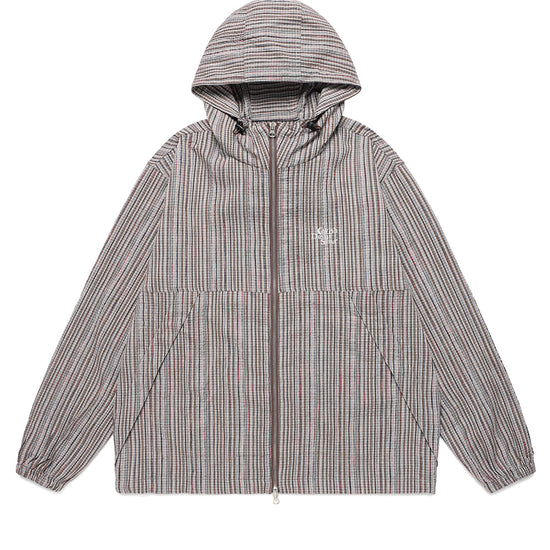 Cavish Hooded Check Wind Breaker
