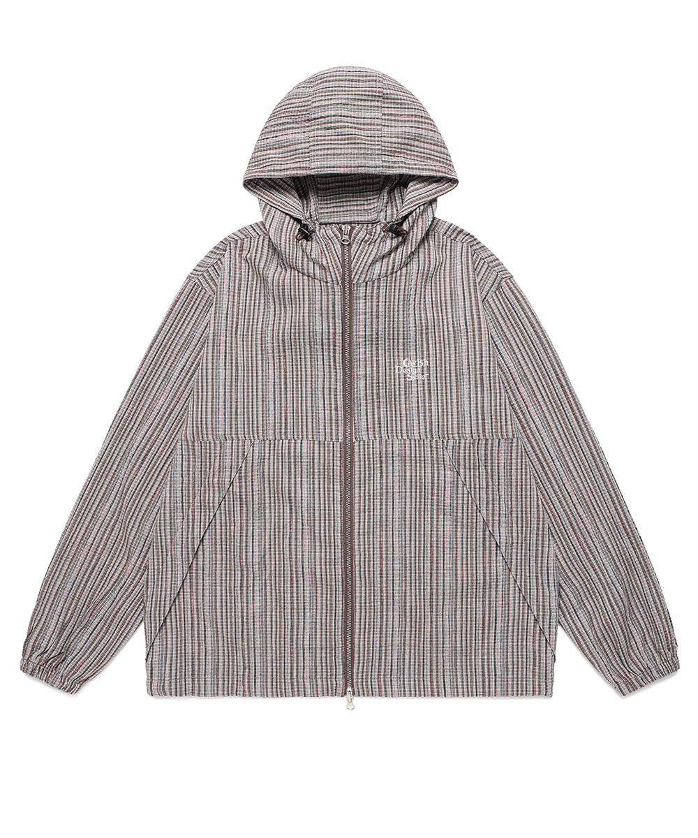 Cavish Hooded Check Wind Breaker