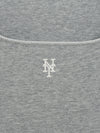 MLB Women's Basic Lace Square Neck Slim Semi Crop T-shirts