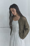 General Idea [LUPITA PICK] WOMAN LACE SLEEVELESS LONG DRESS [WHITE]