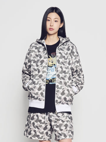 ADLV AC Bear Camo Allover Hoodie Zip Up