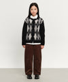 Marithé François Girbaud Kids Argyle Knit Cardigan