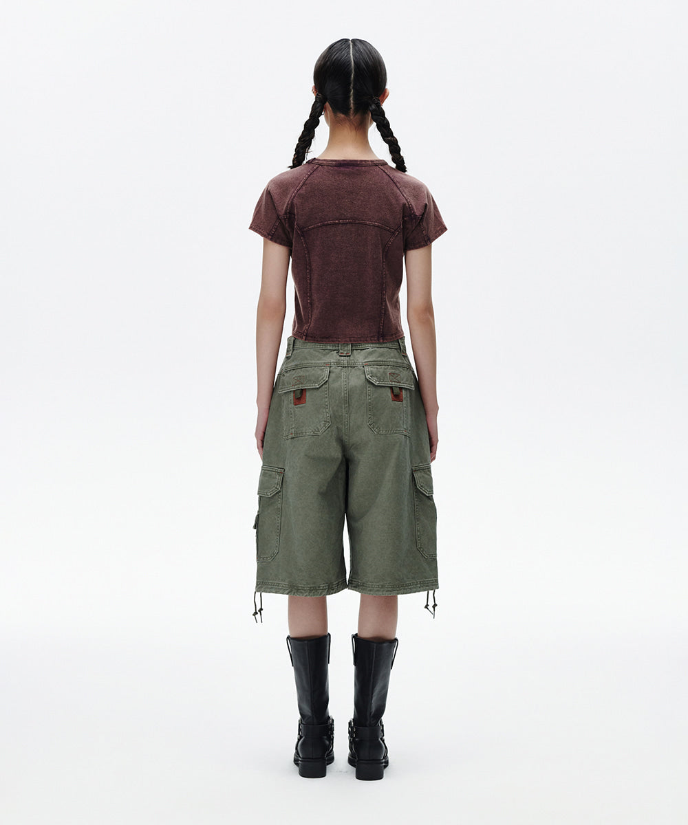 Mahagrid Washed Curved Tee