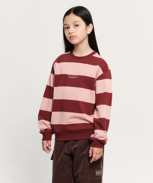 Marithé François Girbaud Kids Stripe Sweatshirt Burgundy