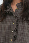 General Idea WOMAN Check Frill Blouse