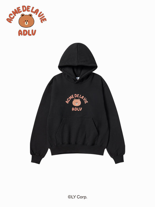 ADLV Bear Doll Hug Brown Line Friends Hoodie