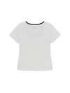 MLB Women's Basic Square Neck Slim Fit T-shirt