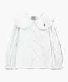 Marithé François Girbaud Kids White Frill Collar Blouse