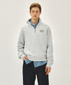 Marithé François Girbaud SMALL CLASSIC LOGO HALF ZIPUP SWEATSHIRT light heather gray