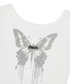 Mahagrid Butterfly Goth Wide Neck Crop Tee