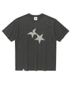 Cavish Twin Star Check Applique Short Sleeve Tee