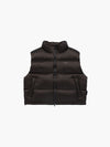 ADLV Woman Basic Logo Oversize Short Crop Duck Down Vest
