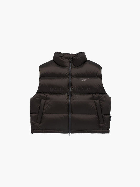 ADLV Woman Basic Logo Oversize Short Crop Duck Down Vest