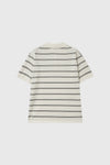 General Idea WOMAN Stripe Loose Collar Half Knit