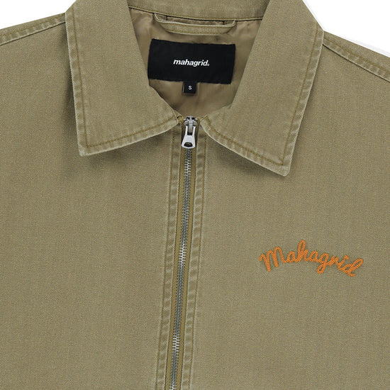 Mahagrid Washed Drizzler Blouson Jacket