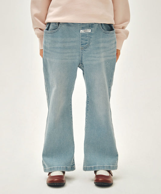 Marithé François Girbaud Kids Wide Flared Denim Pants