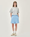Marithé François Girbaud W REGULAR LOGO SWEAT SHORTS ice blue