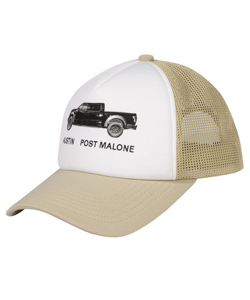 Mahagrid Truck Mesh Trucker Cap [Beige]