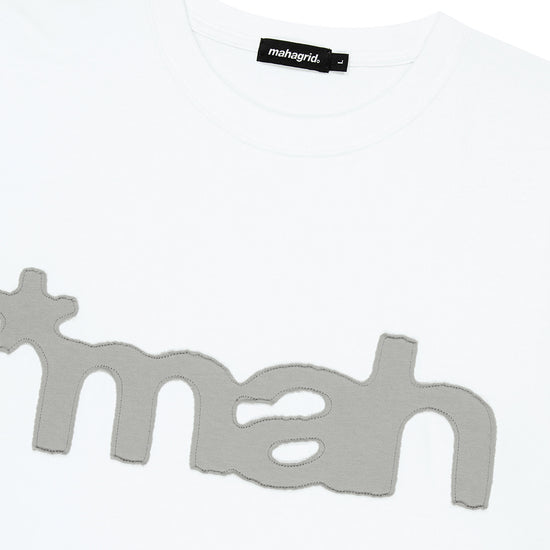 Mahagrid Mahagrid Cut Off Applique Tee in White