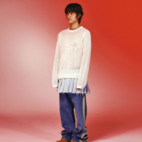 Nice Ghost Club 3 Stars Long Sleeve Knit Tee
