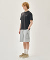 Marithé François Girbaud CLASSIC LOGO CARGO SWEAT SHORTS heather gray