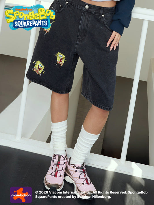 ADLV Happy SpongeBob Denim Shorts