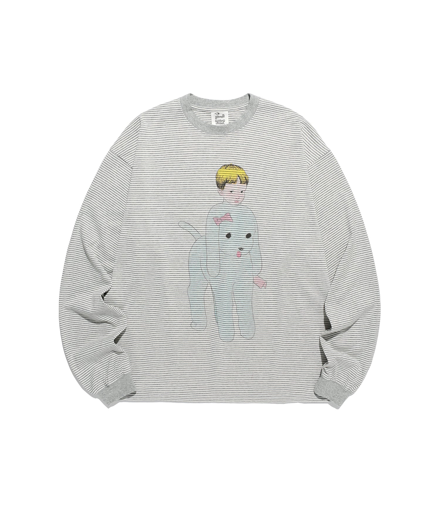 Nice Ghost Club Gakiya Isamu Stripe Big Big Long Sleeve Tee [Grey]