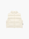 ADLV Woman Basic Logo Oversize Short Crop Duck Down Vest
