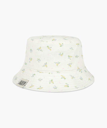 Marithé François Girbaud CLASSIC LOGO FLOWER BUCKET HAT ivory