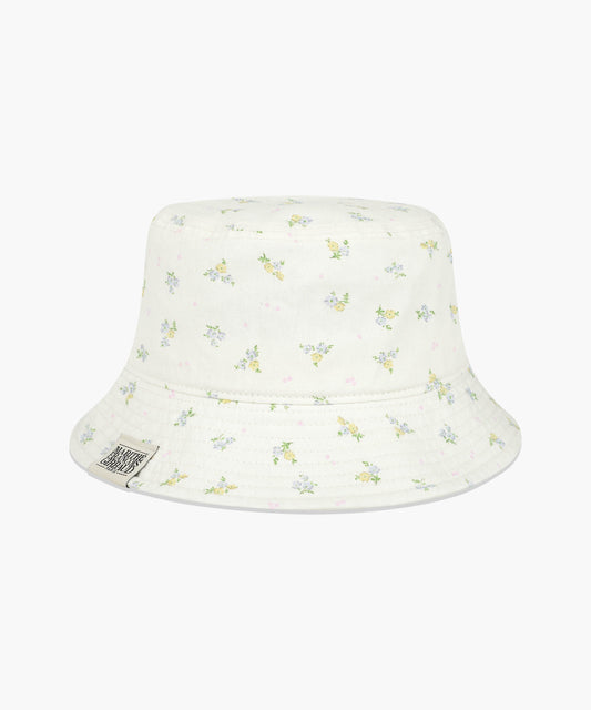 Marithé François Girbaud CLASSIC LOGO FLOWER BUCKET HAT ivory