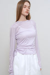 General Idea WOMAN Shirring Long Sleeve T-Shirt